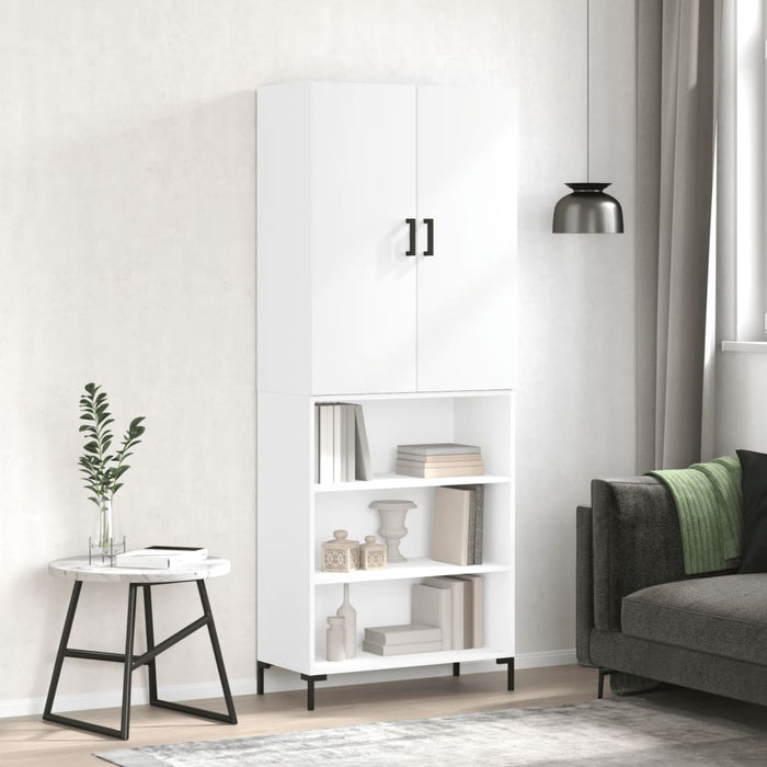 Dulap înalt, alb, 69,5x34x180 cm, lemn compozit WALTI