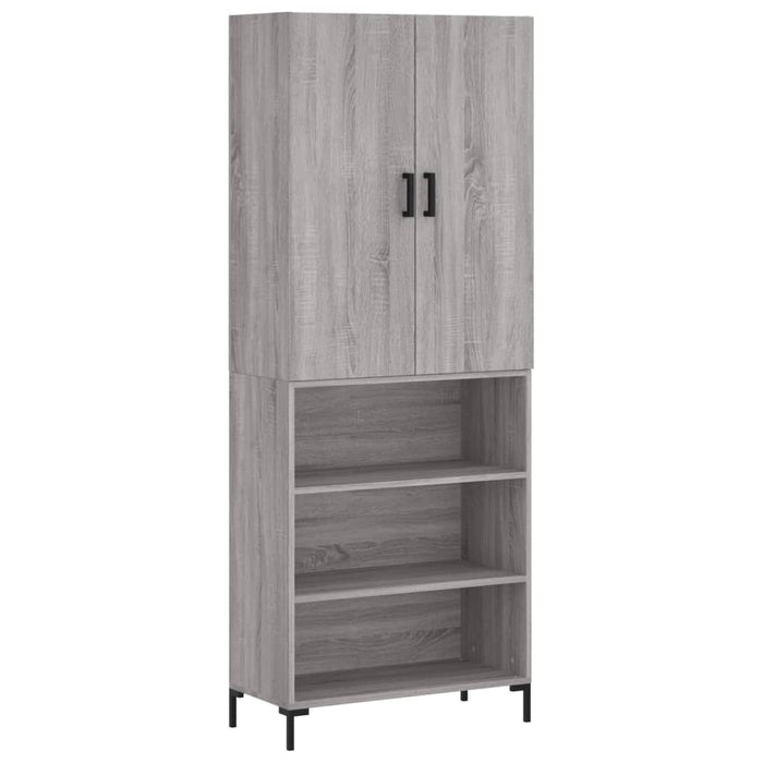 Dulap înalt, gri sonoma, 69,5x34x180 cm, lemn compozit WALTI