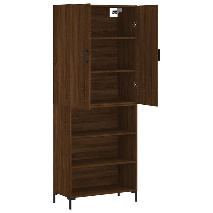 Dulap înalt, stejar maro, 69,5x34x180 cm, lemn compozit WALTI