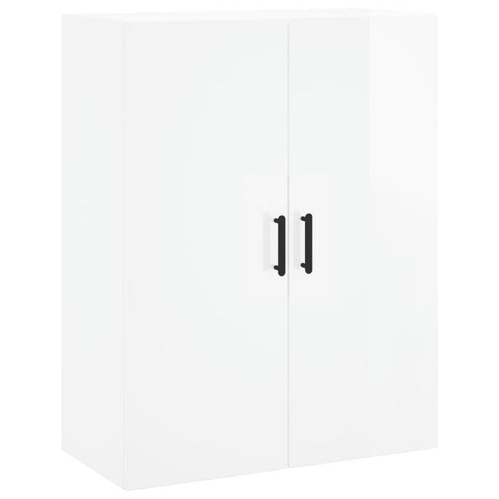Dulap înalt, alb extralucios, 69,5x34x180 cm, lemn compozit WALTI