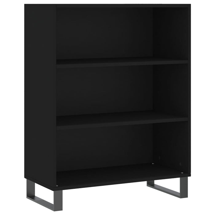 Dulap înalt, negru, 69,5x34x180 cm, lemn compozit WALTI