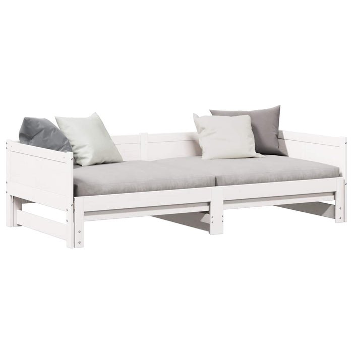 Pat de zi extensibil Alb 203,5 x 184 x 56,5 cm - WALTI WALTI