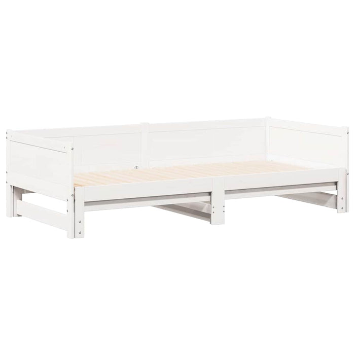 Pat de zi extensibil Alb 203,5 x 184 x 56,5 cm - WALTI WALTI