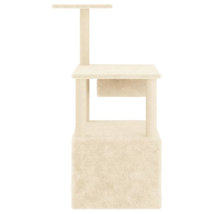 Ansamblu de pisici cu stâlpi din funie de sisal, crem, 109,5 cm - WALTI WALTI