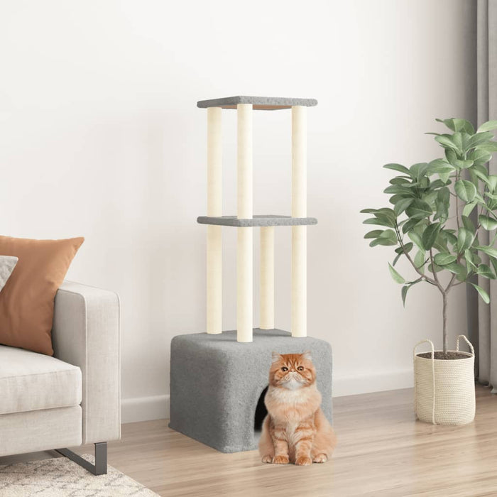 Ansamblu pisici, stâlpi din funie sisal, gri deschis, 133,5 cm WALTI