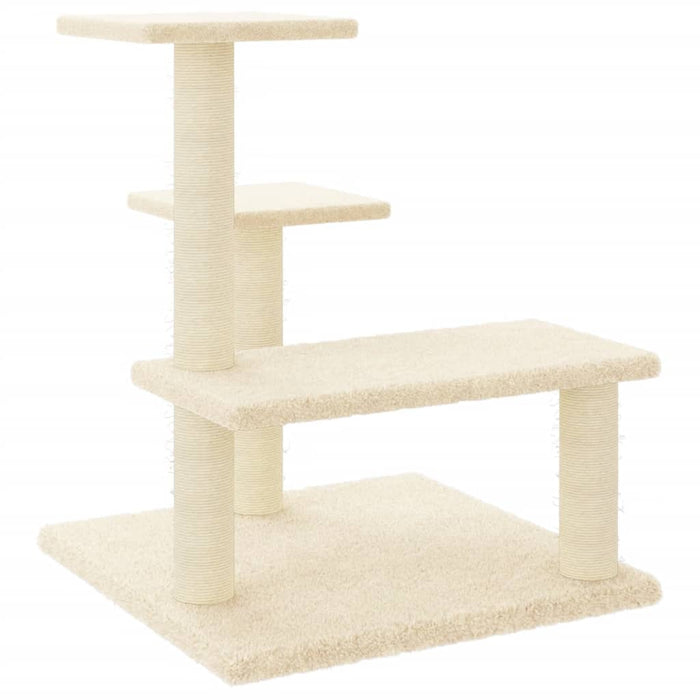 Ansamblu de pisici cu stâlpi din funie de sisal, crem, 61 cm WALTI
