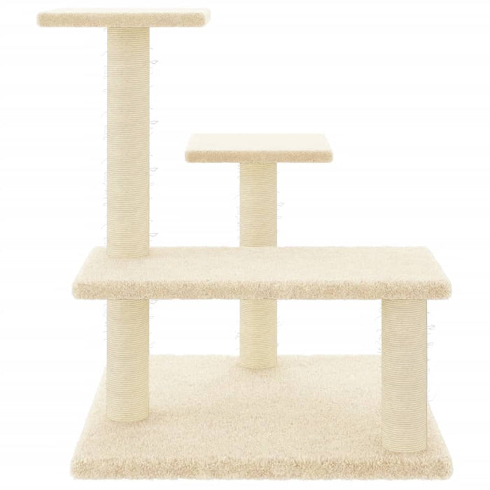Ansamblu de pisici cu stâlpi din funie de sisal, crem, 61 cm WALTI