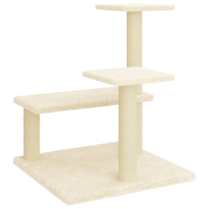Ansamblu de pisici cu stâlpi din funie de sisal, crem, 61 cm WALTI
