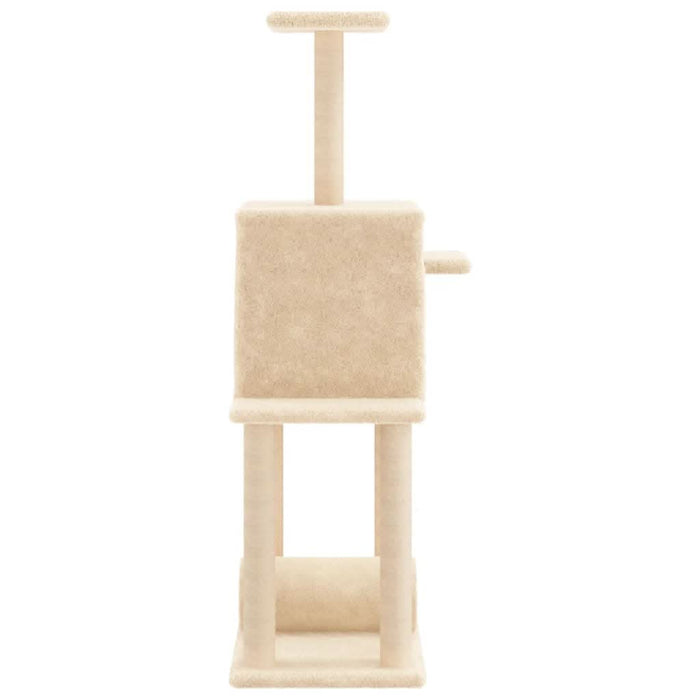 Ansamblu de pisici cu stâlpi din funie de sisal, crem, 122 cm - WALTI WALTI