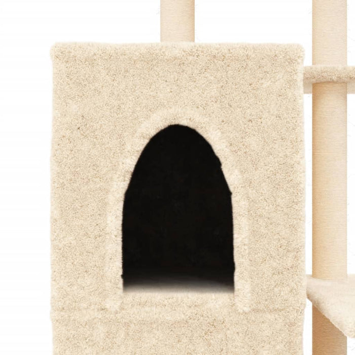 Ansamblu de pisici cu stâlpi din funie de sisal, crem, 97 cm WALTI