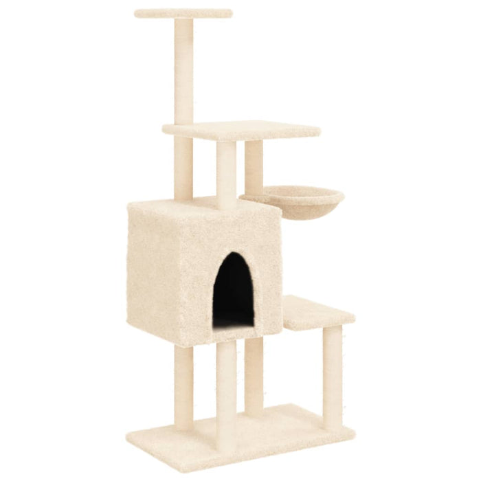 Ansamblu de pisici cu stâlpi din funie de sisal, crem, 131 cm - WALTI WALTI
