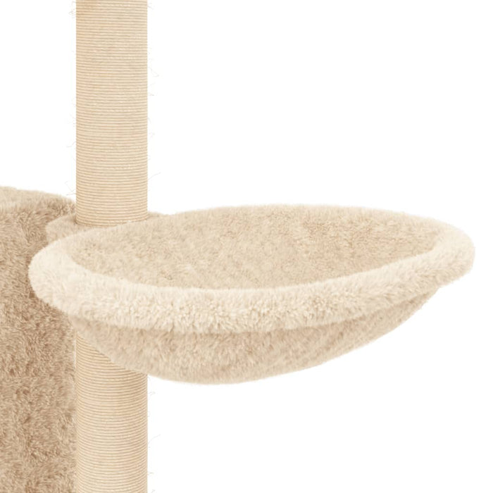 Ansamblu de pisici cu stâlpi din funie de sisal, crem, 131 cm - WALTI WALTI