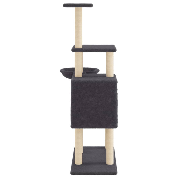 Ansamblu de pisici, stâlpi din funie sisal, gri închis, 131 cm - WALTI WALTI