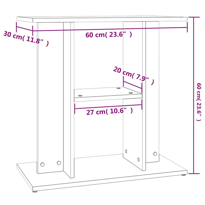 Suport pentru acvariu, alb, 60x30x60 cm, lemn prelucrat - WALTI WALTI