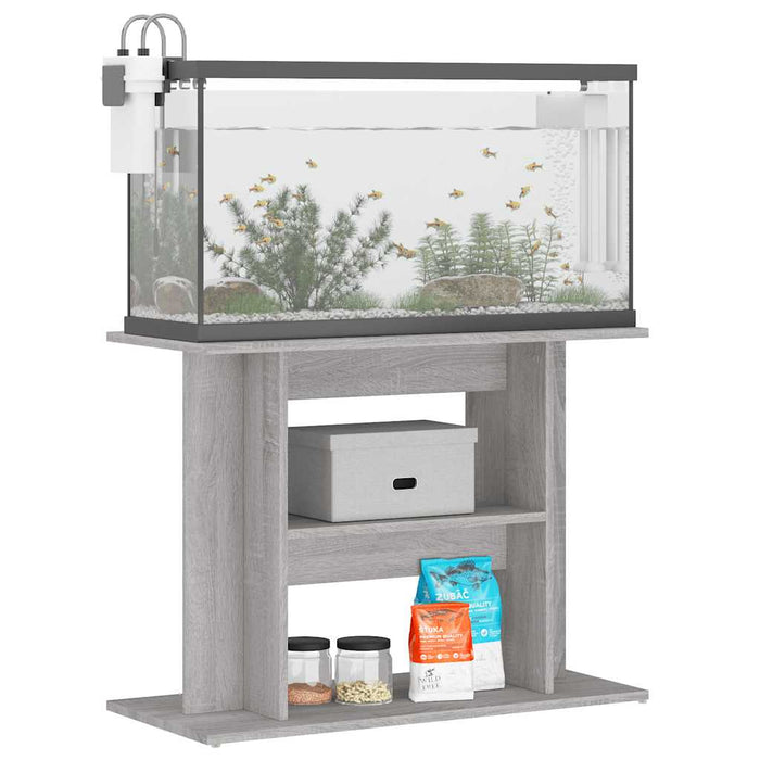 Suport pentru acvariu, gri, Sonoma, 80x35x60 cm, lemn stratificat WALTI
