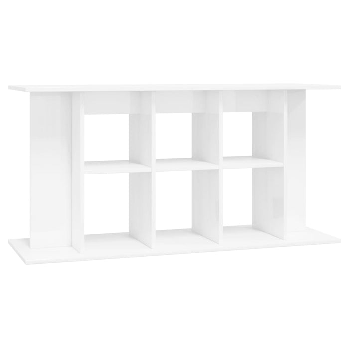 Suport acvariu, alb extralucios, 120x40x60 cm, lemn prelucrat - WALTI WALTI