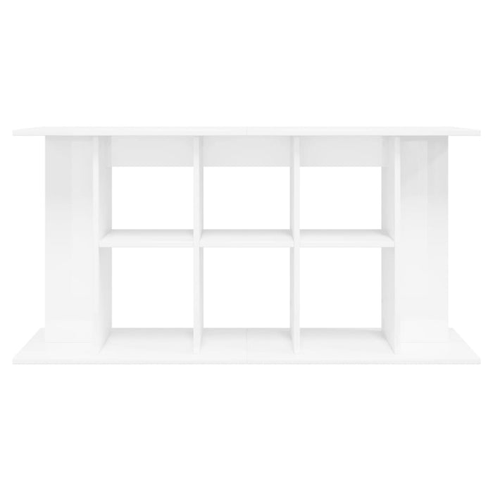 Suport acvariu, alb extralucios, 120x40x60 cm, lemn prelucrat - WALTI WALTI