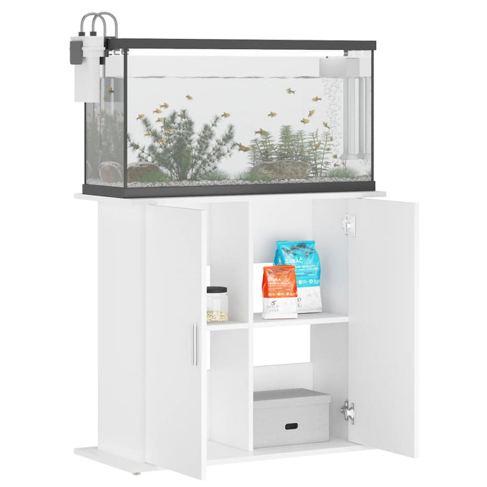 Suport pentru acvariu, alb, 81x36x73 cm, lemn prelucrat - WALTI WALTI