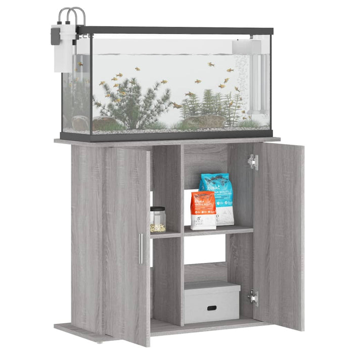 Suport acvariu, gri sonoma, 81x36x73 cm, lemn prelucrat - WALTI WALTI