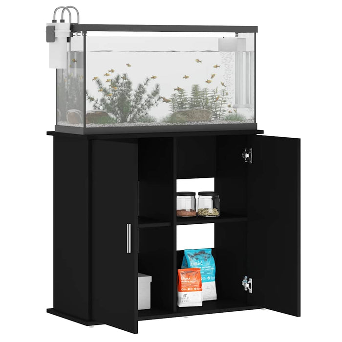 Suport pentru acvariu, negru, 81x36x73 cm, lemn prelucrat WALTI