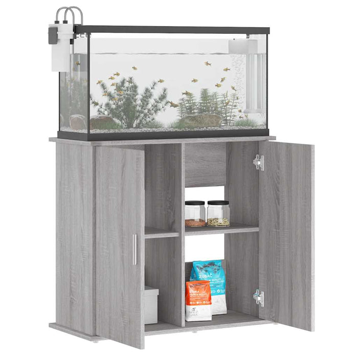 Suport acvariu, gri sonoma, 81x36x73 cm, lemn prelucrat - WALTI WALTI