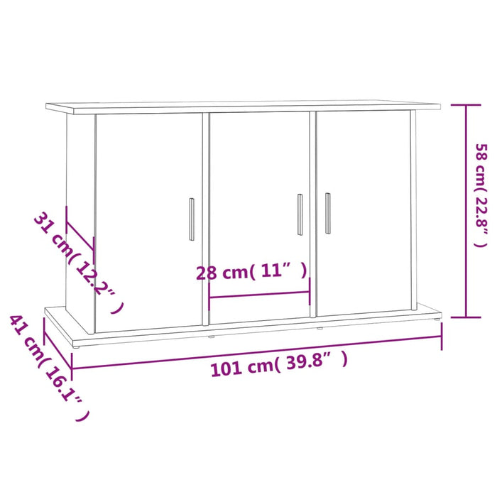 Suport pentru acvariu, alb, 101x41x58 cm, lemn prelucrat - WALTI WALTI