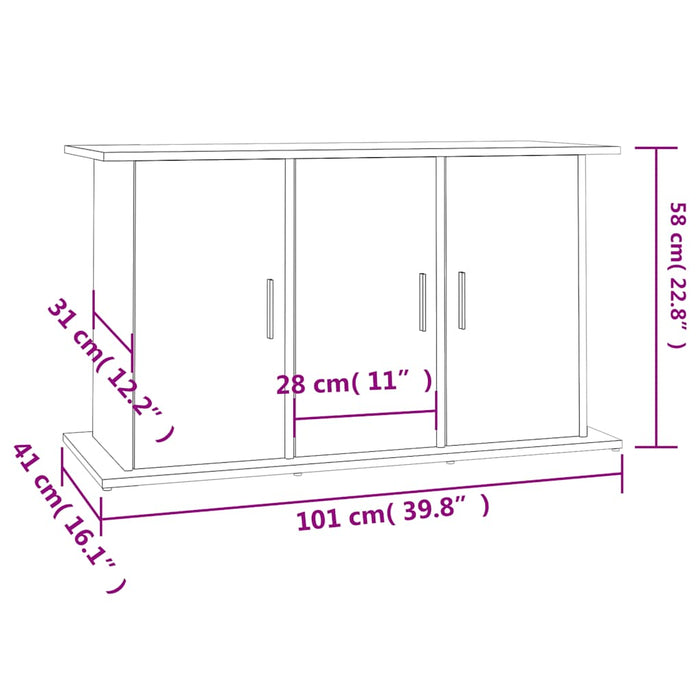 Suport acvariu, stejar sonoma, 101x41x58 cm, lemn prelucrat - WALTI WALTI