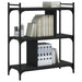 Bibliotecă cu 3 niveluri, negru, 76x32x88 cm, lemn prelucrat - WALTI WALTI