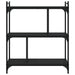 Bibliotecă cu 3 niveluri, negru, 76x32x88 cm, lemn prelucrat - WALTI WALTI