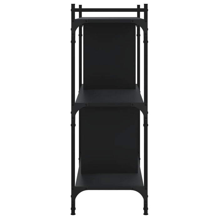 Bibliotecă cu 3 niveluri, negru, 76x32x88 cm, lemn prelucrat - WALTI WALTI