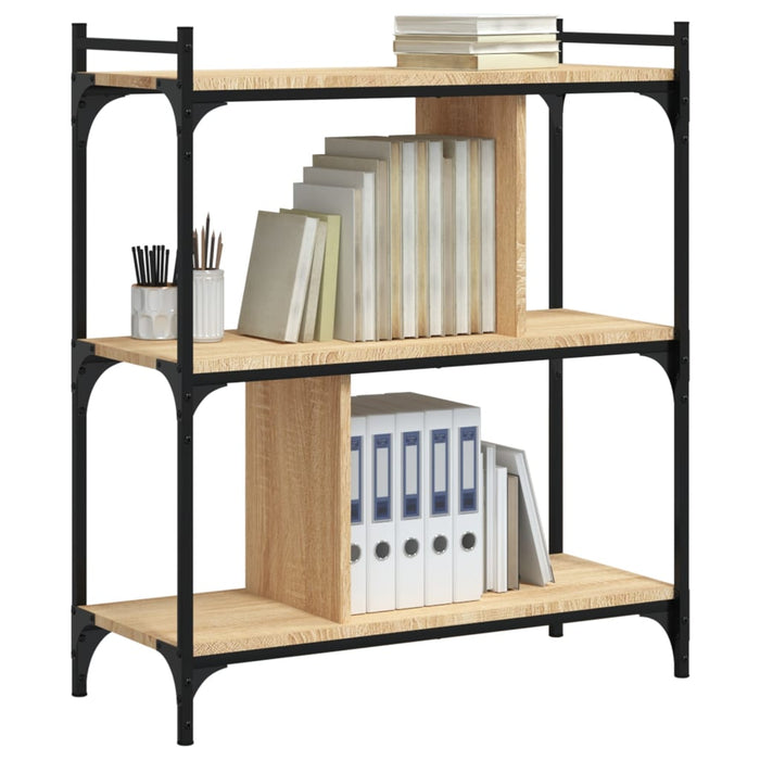 Bibliotecă cu 3 niveluri, stejar sonoma, 76x32x88 cm, lemn WALTI
