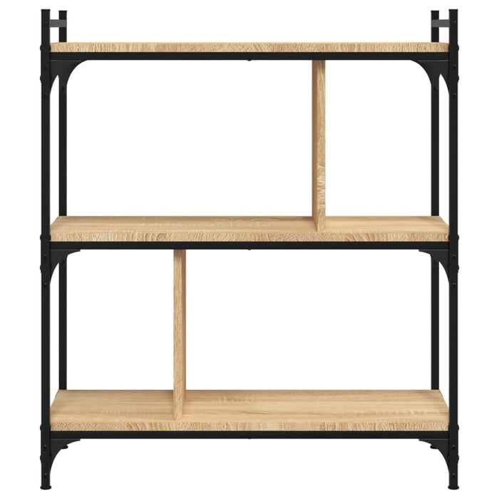 Bibliotecă cu 3 niveluri, stejar sonoma, 76x32x88 cm, lemn WALTI