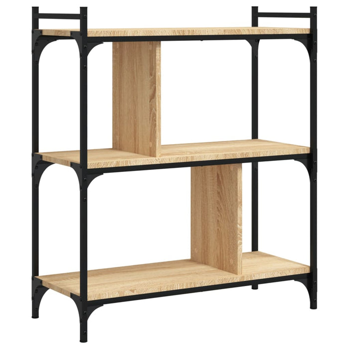Bibliotecă cu 3 niveluri, stejar sonoma, 76x32x88 cm, lemn WALTI