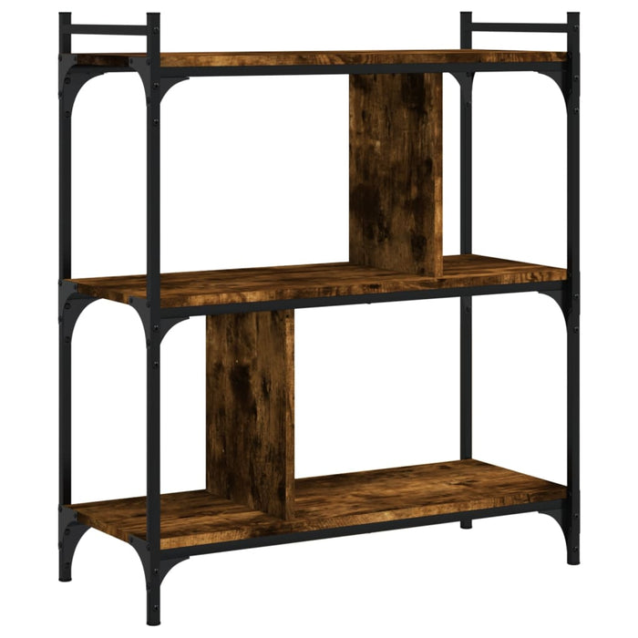 Bibliotecă cu 3 niveluri, stejar fumuriu, 76x32x88 cm, lemn - WALTI WALTI