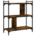 Bibliotecă cu 3 niveluri, stejar fumuriu, 76x32x88 cm, lemn - WALTI WALTI