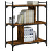 Bibliotecă cu 3 niveluri, stejar fumuriu, 76x32x88 cm, lemn - WALTI WALTI
