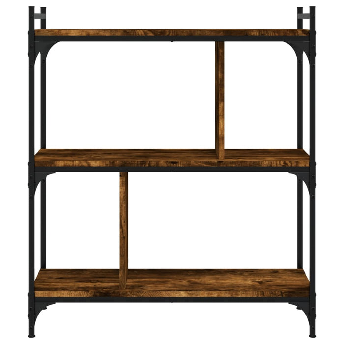 Bibliotecă cu 3 niveluri, stejar fumuriu, 76x32x88 cm, lemn - WALTI WALTI