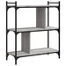 Bibliotecă cu 3 niveluri gri sonoma 76x32x88 cm lemn compozit - WALTI WALTI