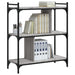 Bibliotecă cu 3 niveluri gri sonoma 76x32x88 cm lemn compozit - WALTI WALTI