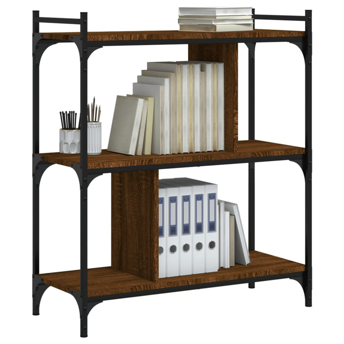 Bibliotecă cu 3 niveluri, stejar maro 76x32x88 cm lemn compozit - WALTI WALTI