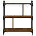 Bibliotecă cu 3 niveluri, stejar maro 76x32x88 cm lemn compozit - WALTI WALTI