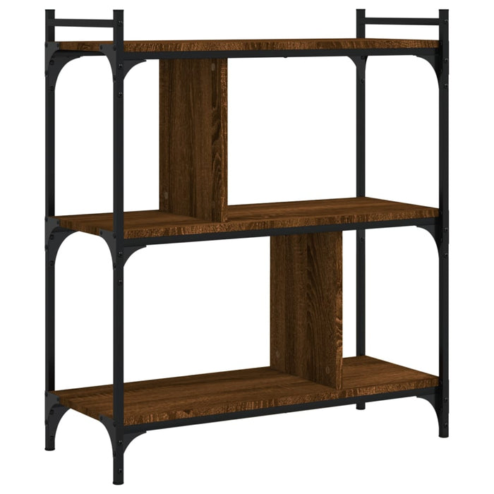 Bibliotecă cu 3 niveluri, stejar maro 76x32x88 cm lemn compozit - WALTI WALTI