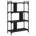 Bibliotecă cu 4 niveluri, negru, 76x32x123 cm, lemn prelucrat - WALTI WALTI