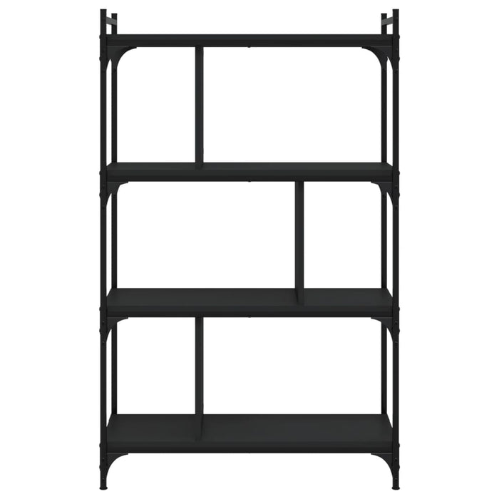 Bibliotecă cu 4 niveluri, negru, 76x32x123 cm, lemn prelucrat - WALTI WALTI