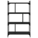 Bibliotecă cu 4 niveluri, negru, 76x32x123 cm, lemn prelucrat - WALTI WALTI