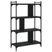 Bibliotecă cu 4 niveluri, negru, 76x32x123 cm, lemn prelucrat - WALTI WALTI