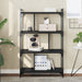 Bibliotecă cu 4 niveluri, negru, 76x32x123 cm, lemn prelucrat - WALTI WALTI