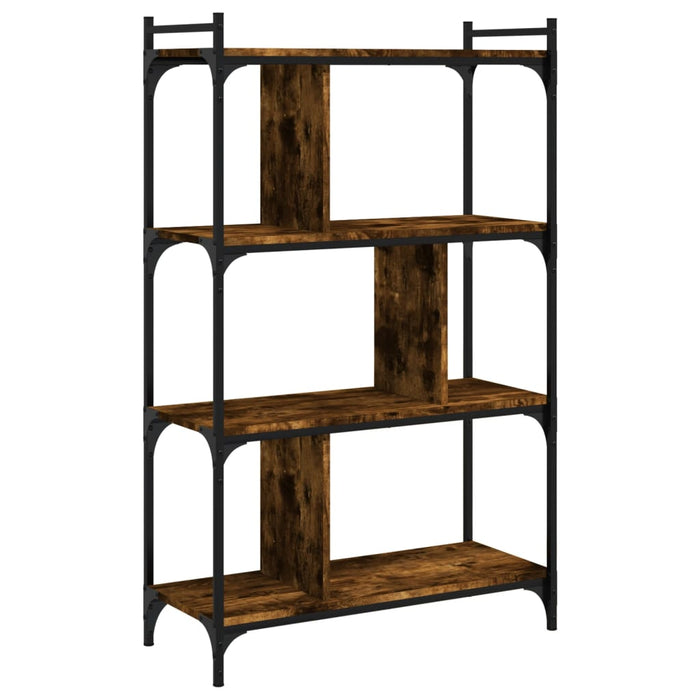 Bibliotecă cu 4 niveluri, stejar fumuriu, 76x32x123 cm, lemn - WALTI WALTI
