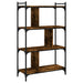 Bibliotecă cu 4 niveluri, stejar fumuriu, 76x32x123 cm, lemn - WALTI WALTI