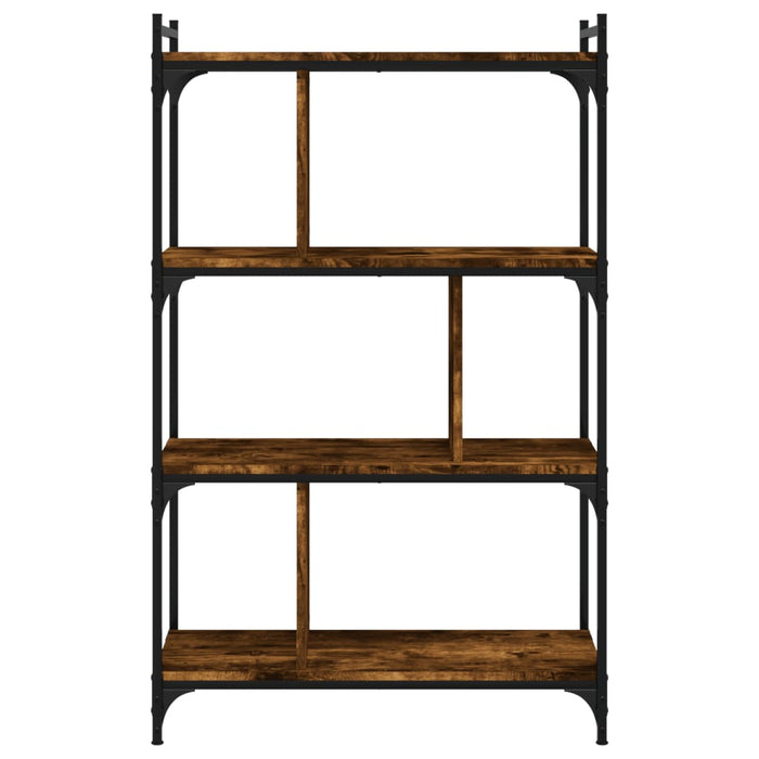 Bibliotecă cu 4 niveluri, stejar fumuriu, 76x32x123 cm, lemn - WALTI WALTI
